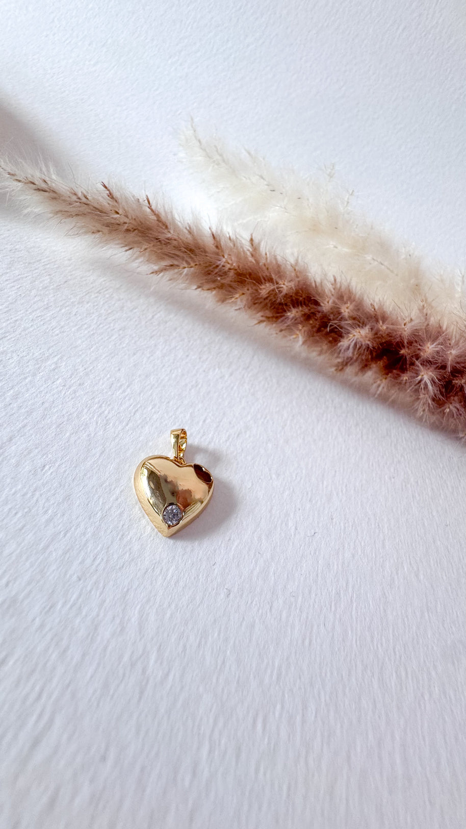 Little Golden Heart Silhouette Charm