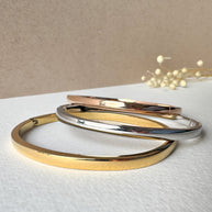Golden, Silver & Rose Gold Plain Bangle Bracelet