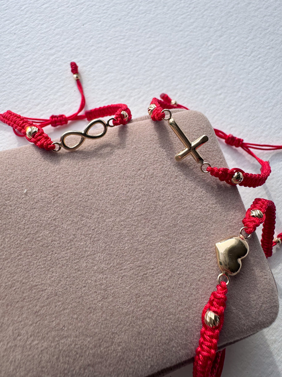 Pulsera Roja Infinito 18K – Solanas Handmade