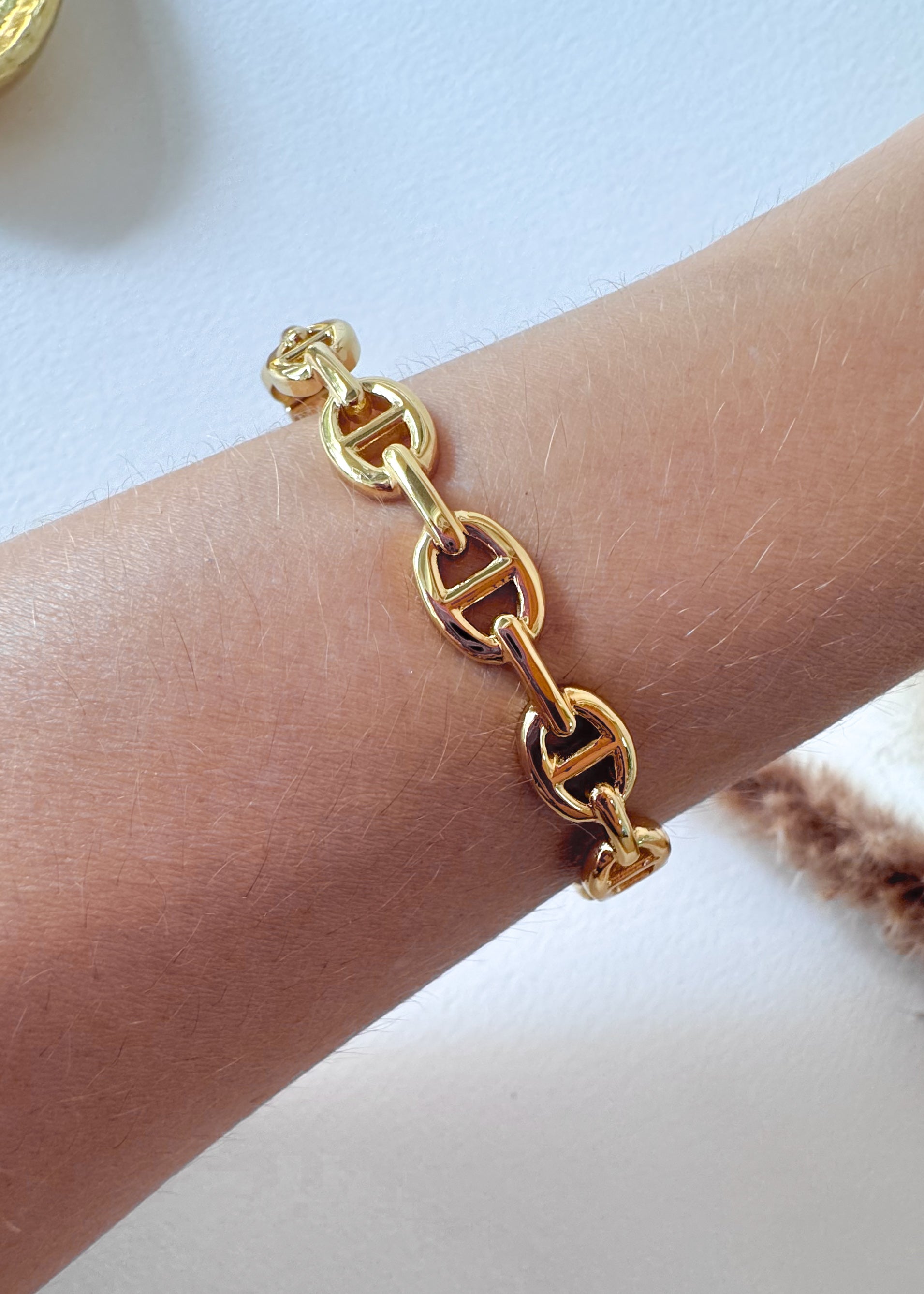 Puffed Mariner Rigid Steel Bracelet