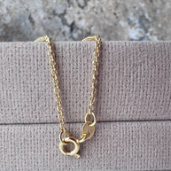 Liitle Style Rolo Chain and 3 Gracias Charm 18k Solid gold