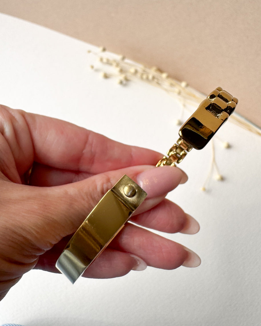 Interlaced Thin Golden Bracelet