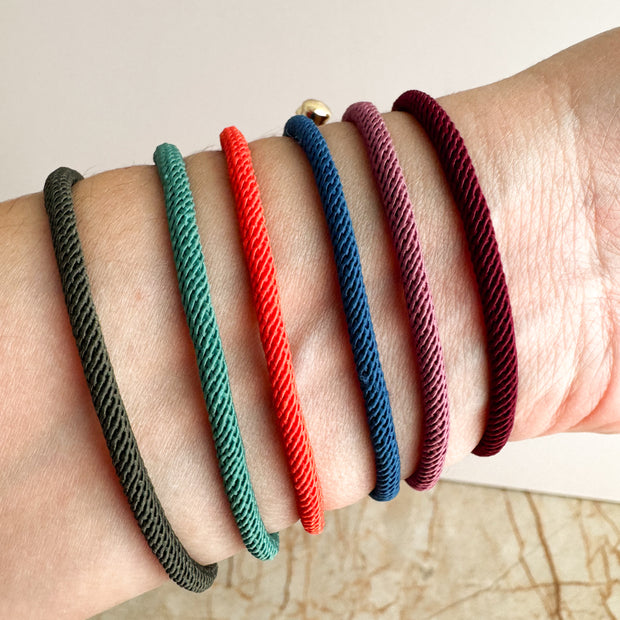 Pulseras Ajustables Plain Colores Oscuros