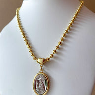 St. Judas Thadeus Gold and Silver Heart Medal Necklace
