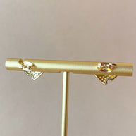 Little Puzzle Golden Hearts Earrings