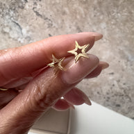 Stars Topitos 18K Solid Gold Earrings