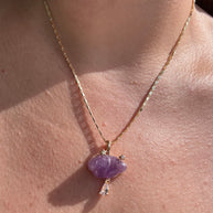 Cloud Raindrop Crystal Gems Golden Necklaces