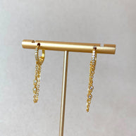 Golden 2 Chains Style Large Hoops