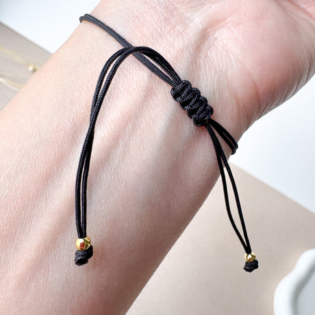 Cross Black Thread Bracelet