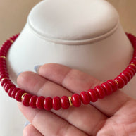 Red Morganita Beads Necklace