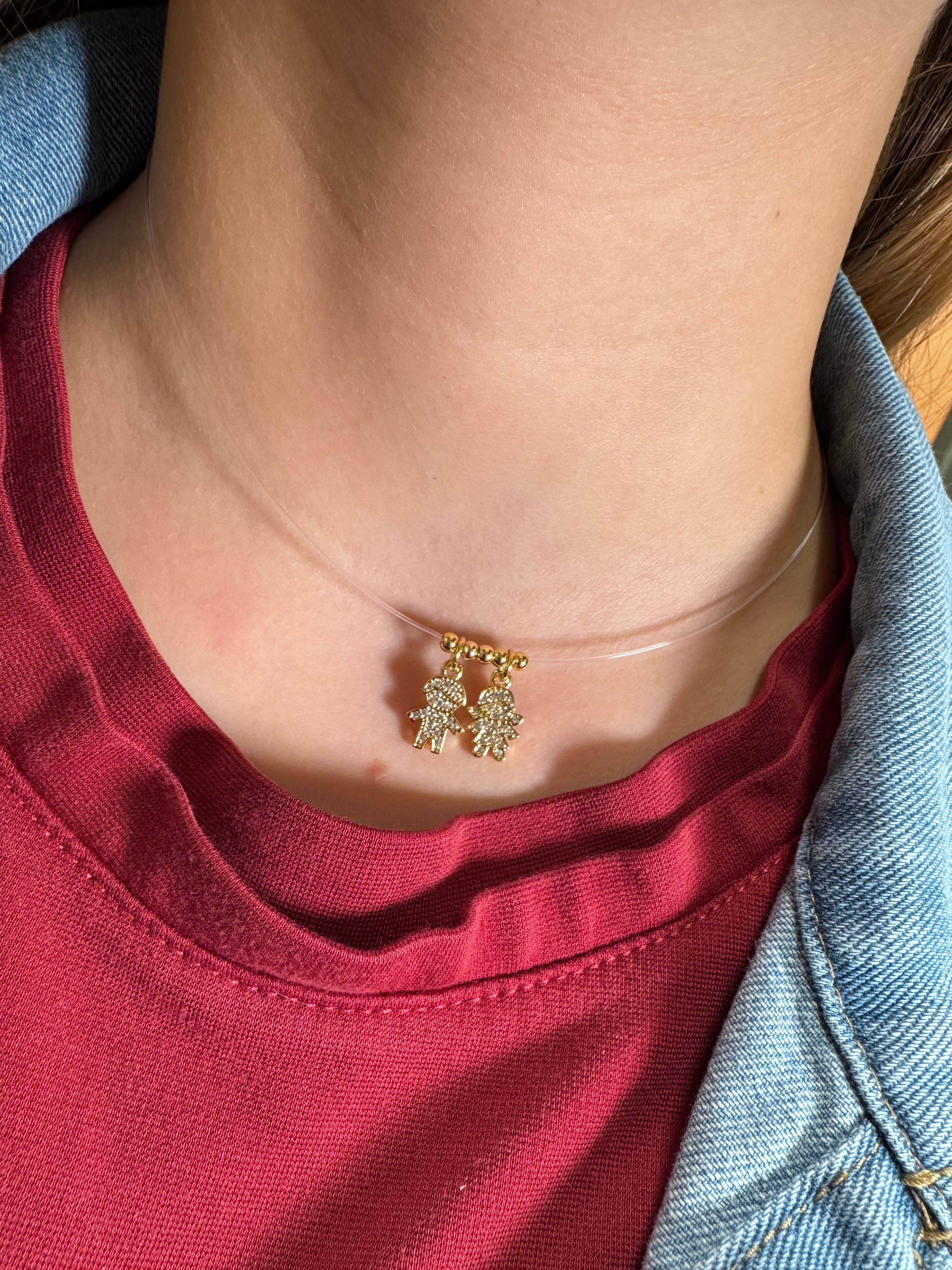 Golden Kids Ghost Necklace