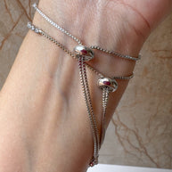 Brazaletes Ajustables Silver Clovers