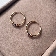 Argollas 3 Oros 18K
