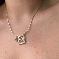 Faith and Black Heart Adjustable Necklace