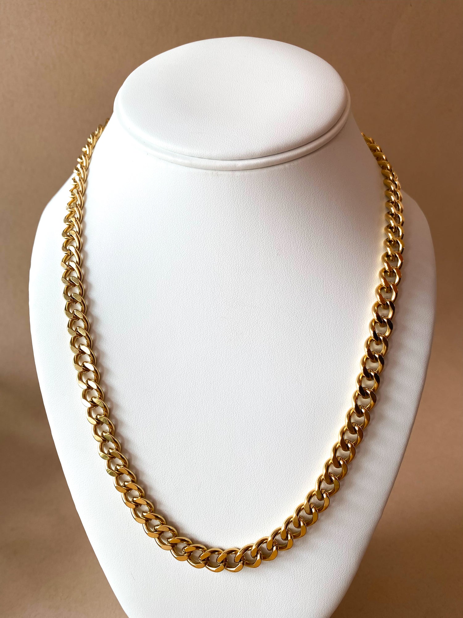 Golden Big Links Men Large Steel Necklace
