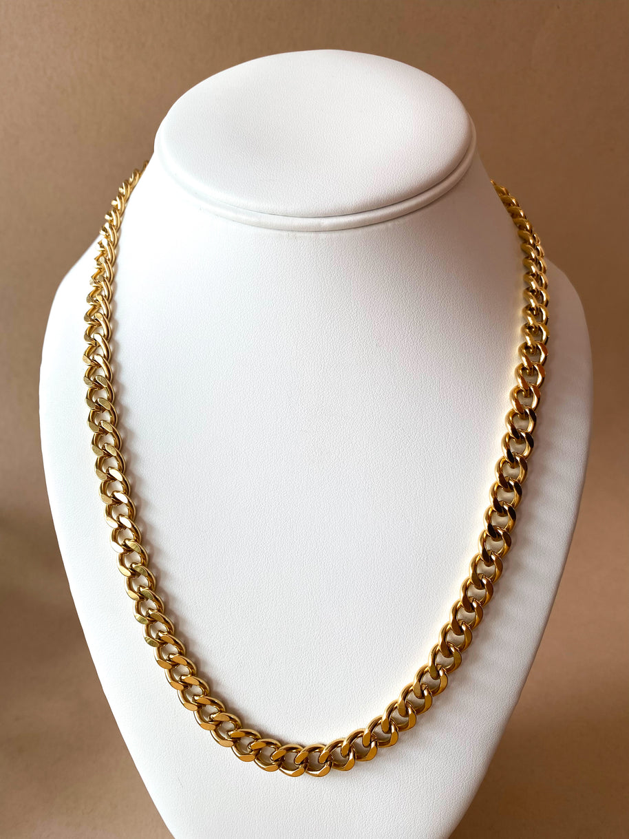 Golden Big Links Men Large Steel Necklace