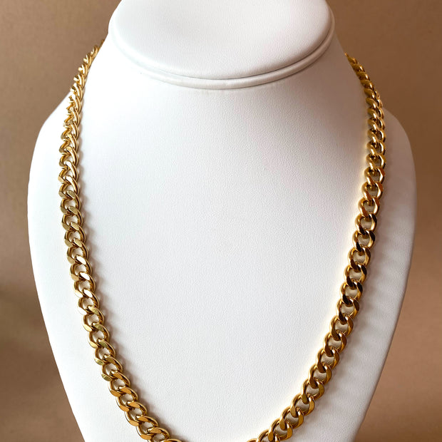 Golden Big Links Men Large Steel Necklace