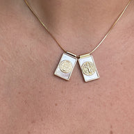 St Benedict Medal Scapular Mother of Pearl Adjustable Necklace
