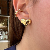Aretes Corazon Dorado Grande