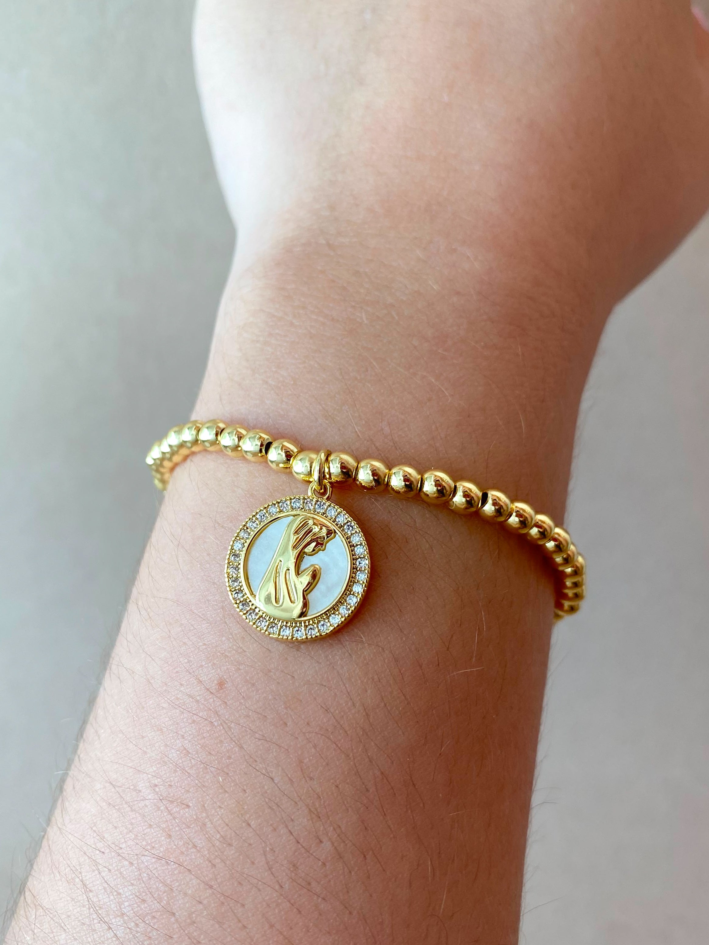 Tree of Life, Cross and Prayer Virgin Elastic Bracelets