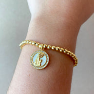 Tree of Life, Cross and Prayer Virgin Elastic Bracelets