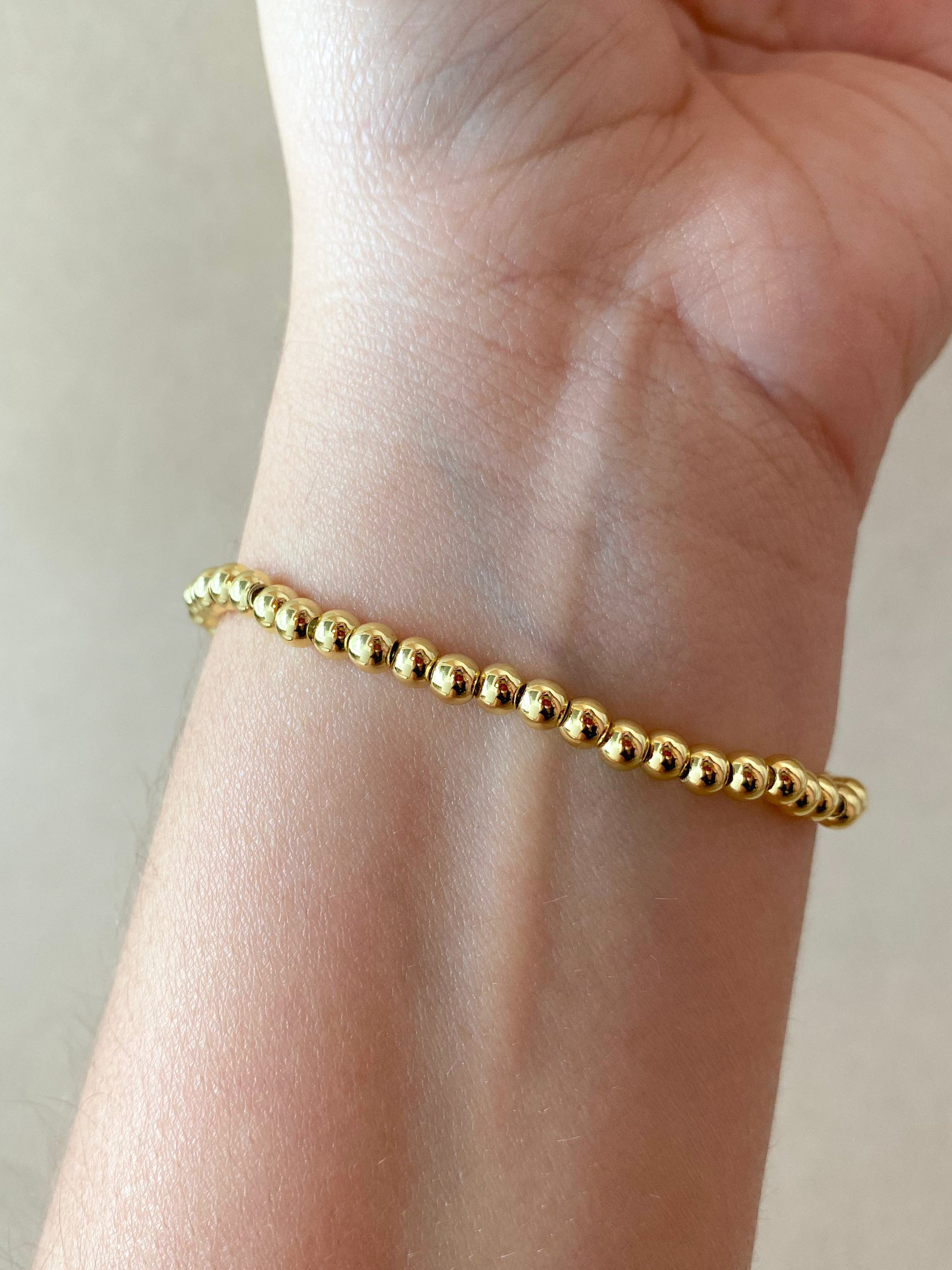 Golden or 2 Gold Style Elastic Bracelet with Heart Shape Charm