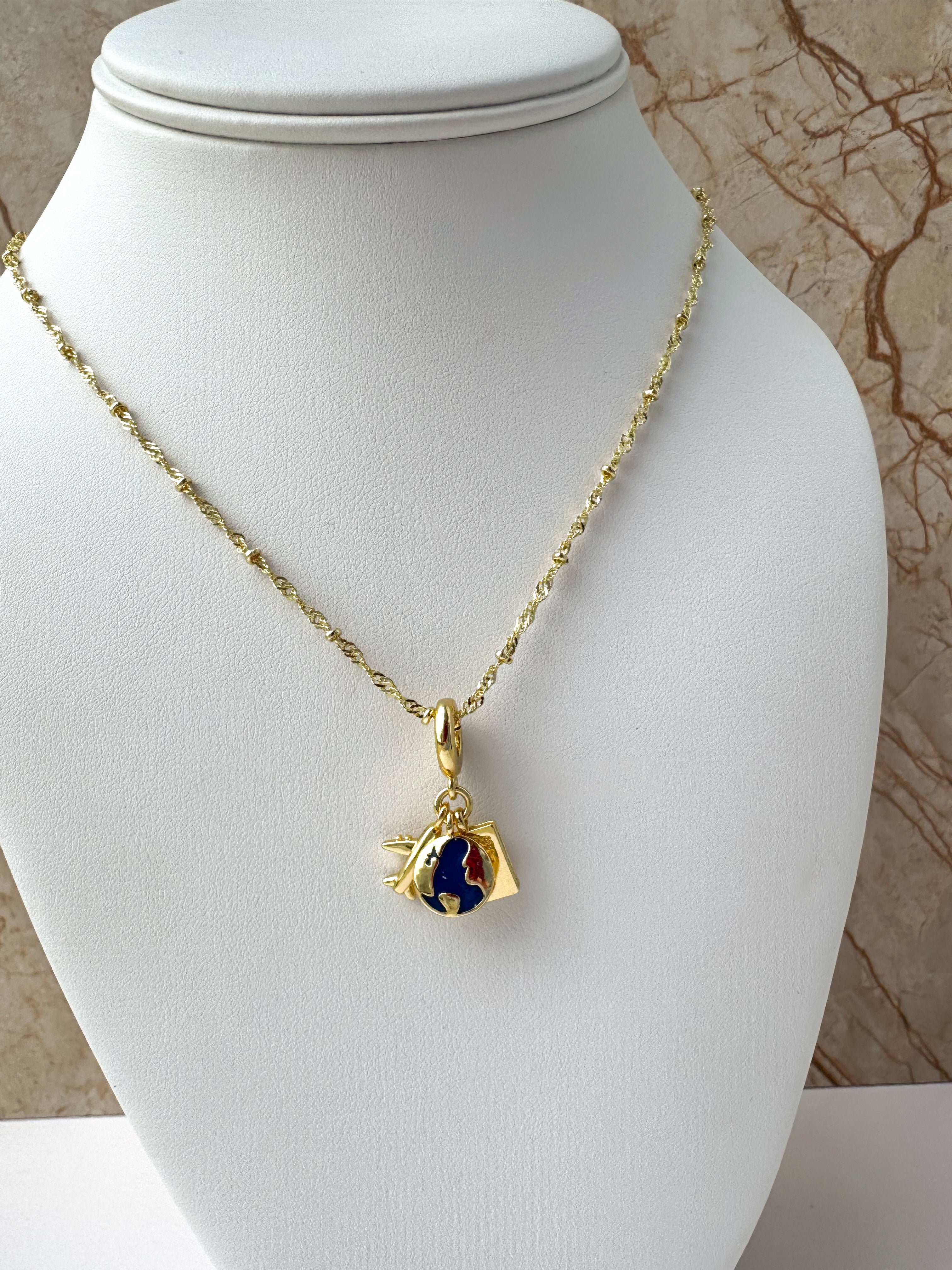 3 Traveler Charms Necklace