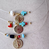 St. Benedict & Our Father Ghost Style Necklace