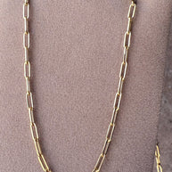 Paper Click Chain 18k Solid Italian Necklace