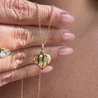 Dainty Chain 14k Solid Gold Necklace with medium heart