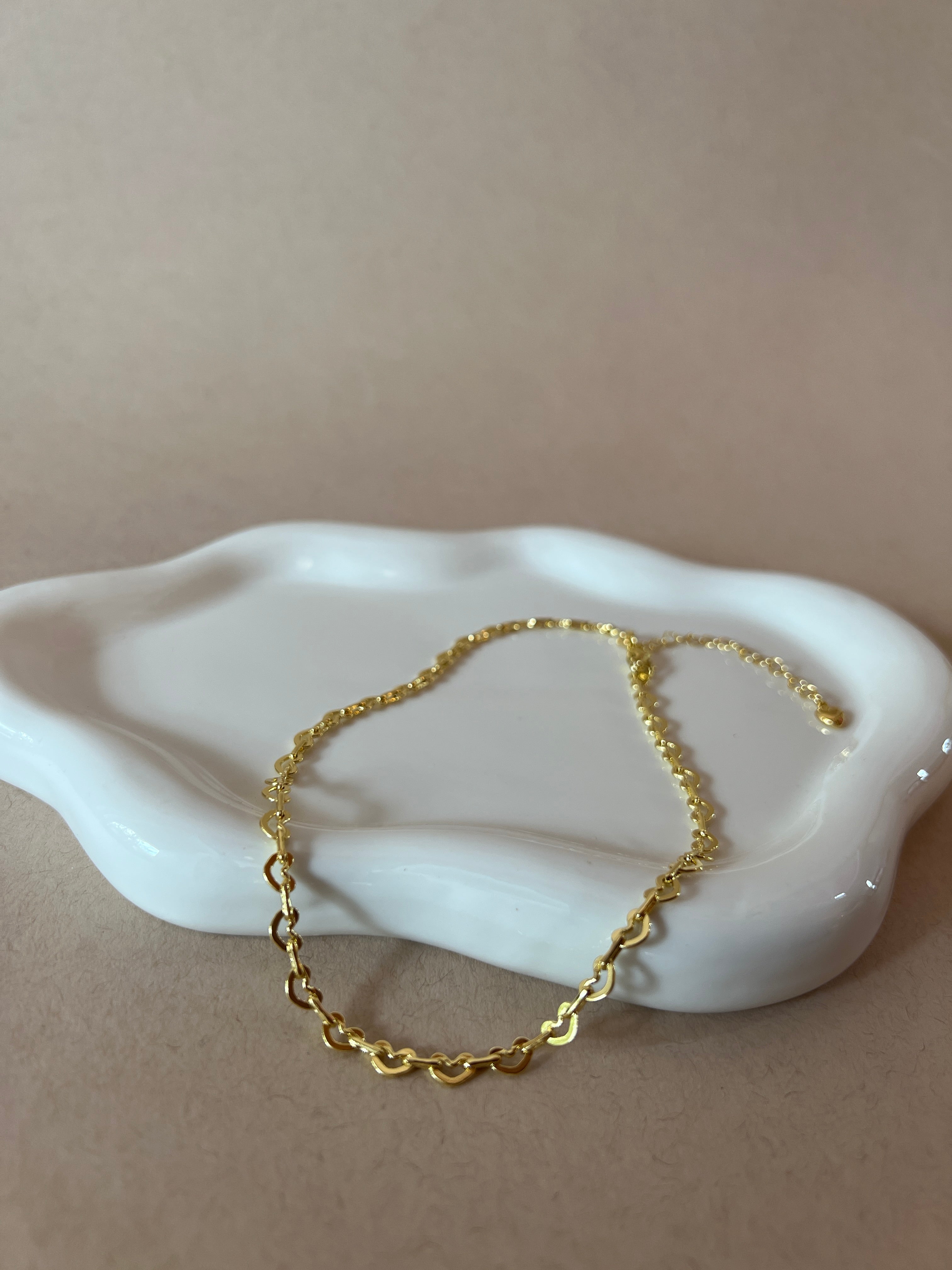 Golden Hearts Pattern Anklet