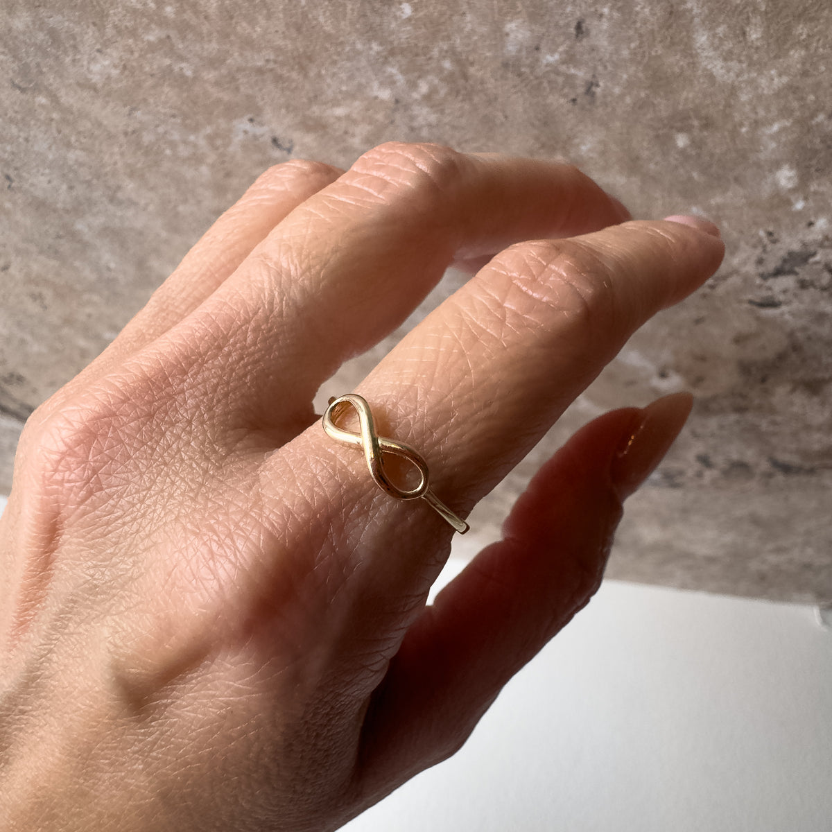 Dainty Infinity Ring 14K Solid Gold