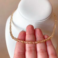 Light Brown Crystals Plain Necklace