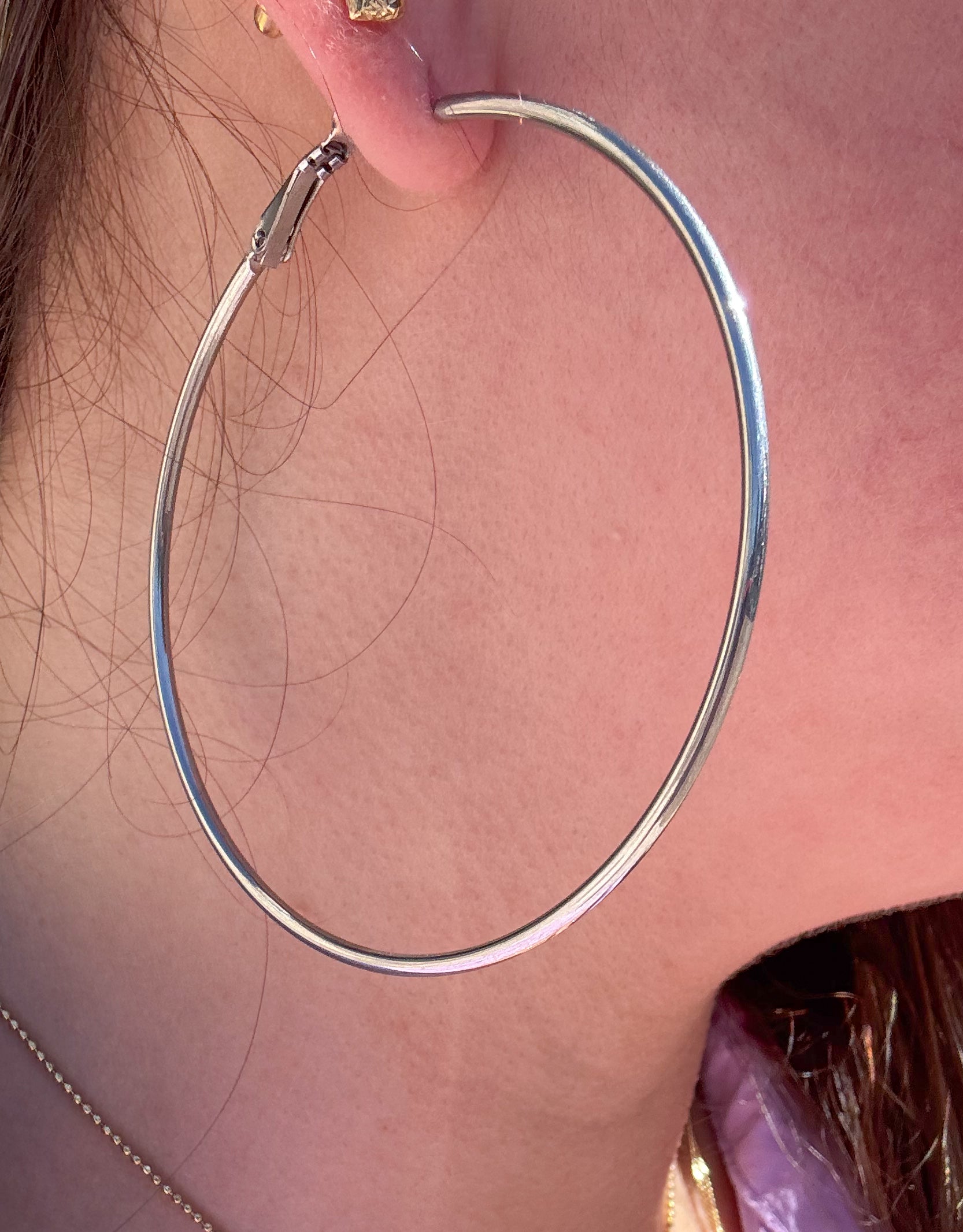 Classic Maxi Silver Hoops