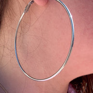Classic Maxi Silver Hoops