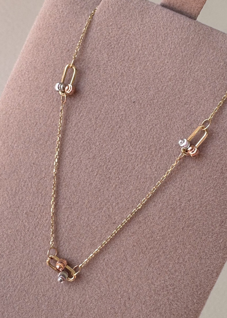 3 Gold Chain 14k Italian Solid Gold Necklace