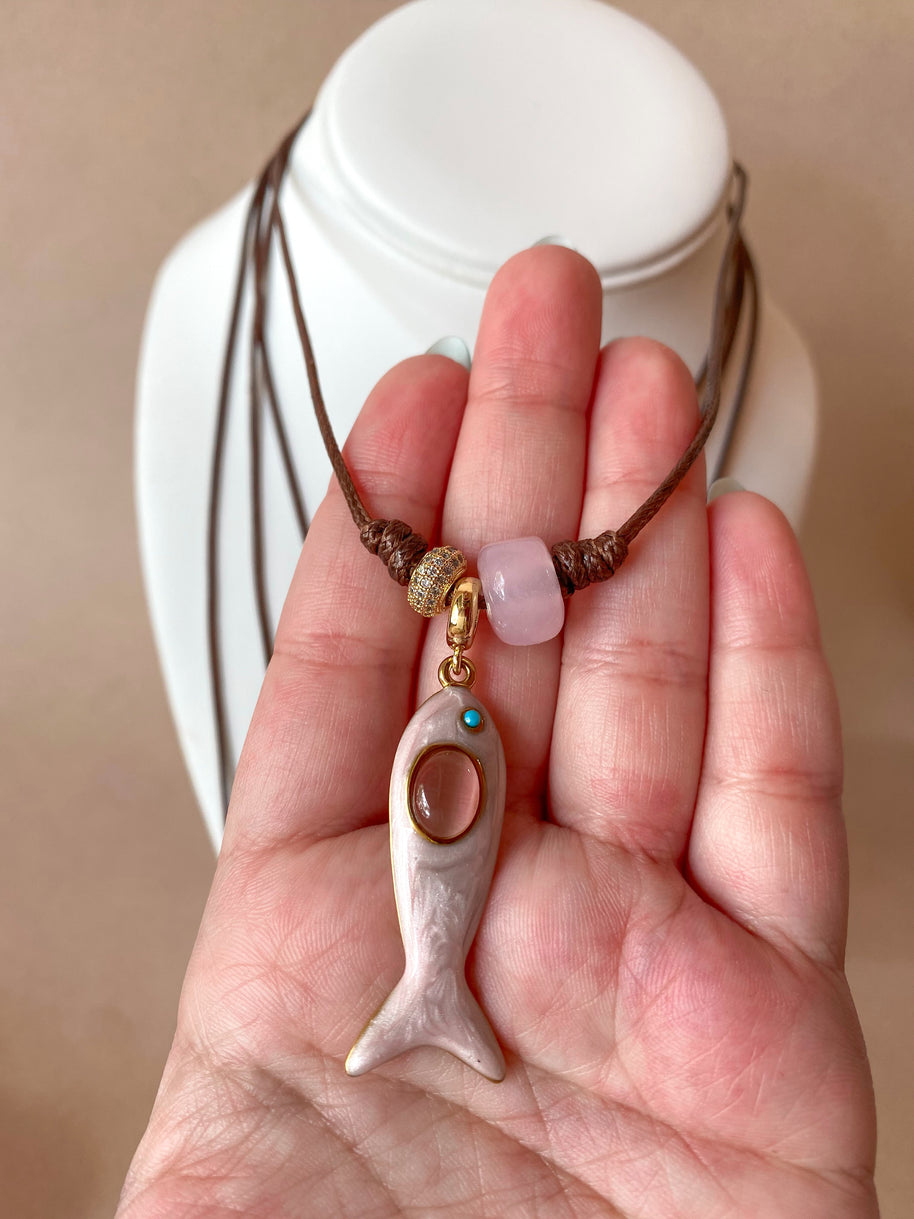 Different Styles of Fish Leather Adjustable Necklaces