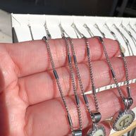 Initial Silver Mother of Pearl Necklace