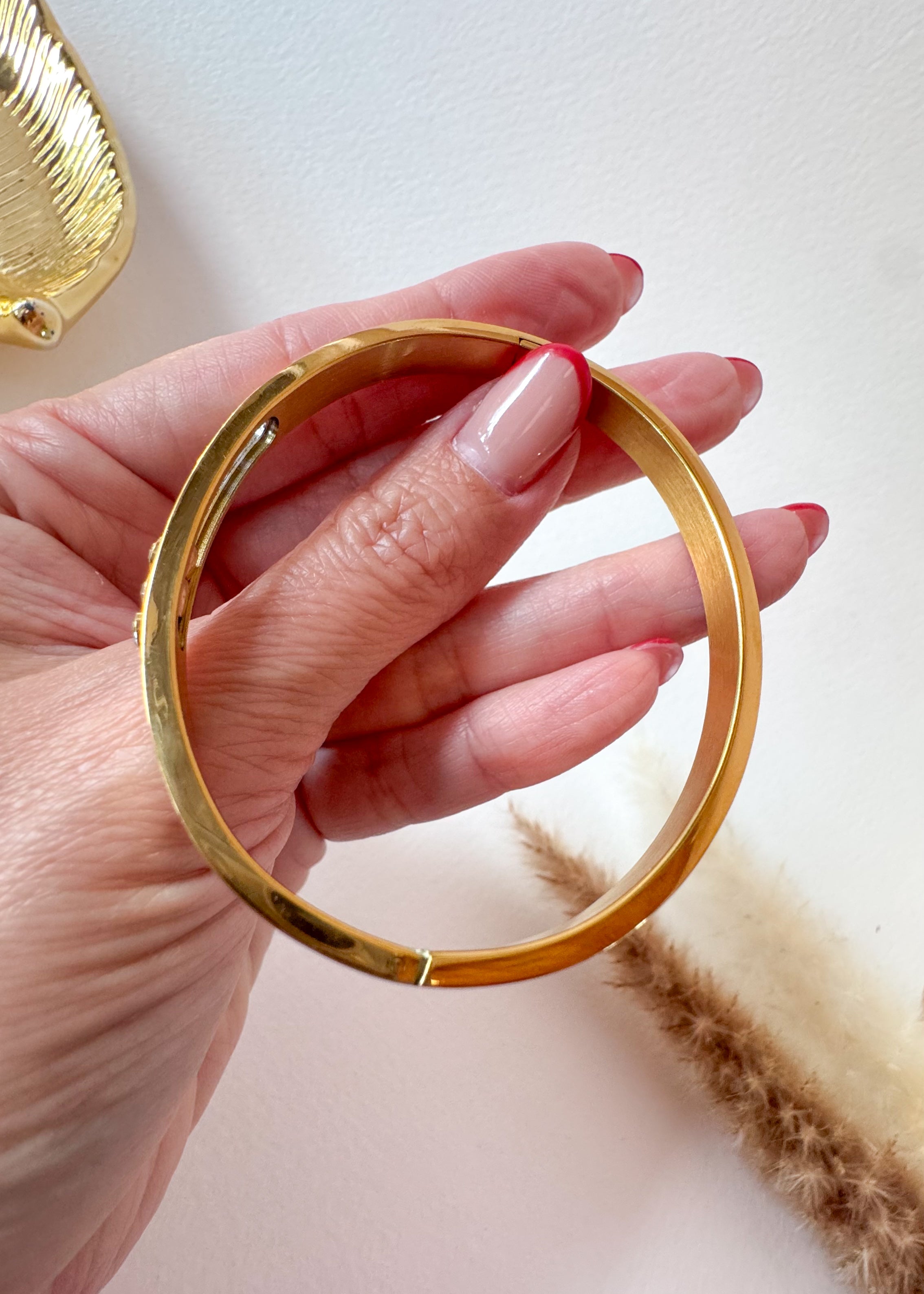 Bangle Move Thick Golden Steel Bracelet