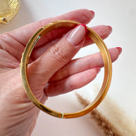 Bangle Move Thick Golden Steel Bracelet