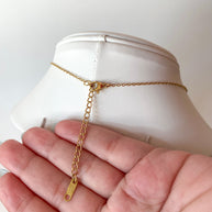 Moving Zircon Bar Steel Necklace