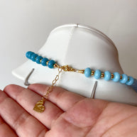 Blue Degraded Beads Necklace
