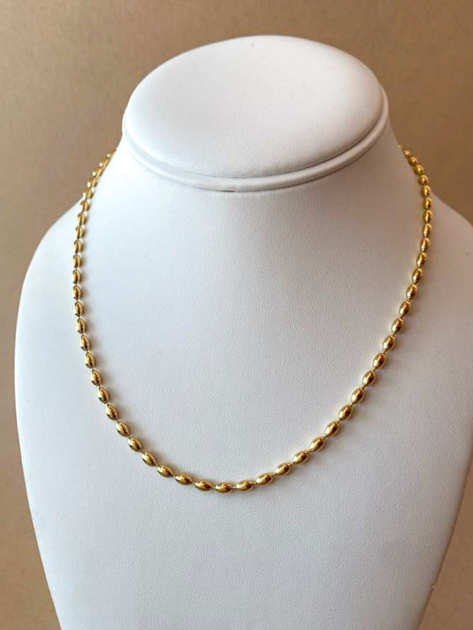 Stainless steel chain Rice grain design