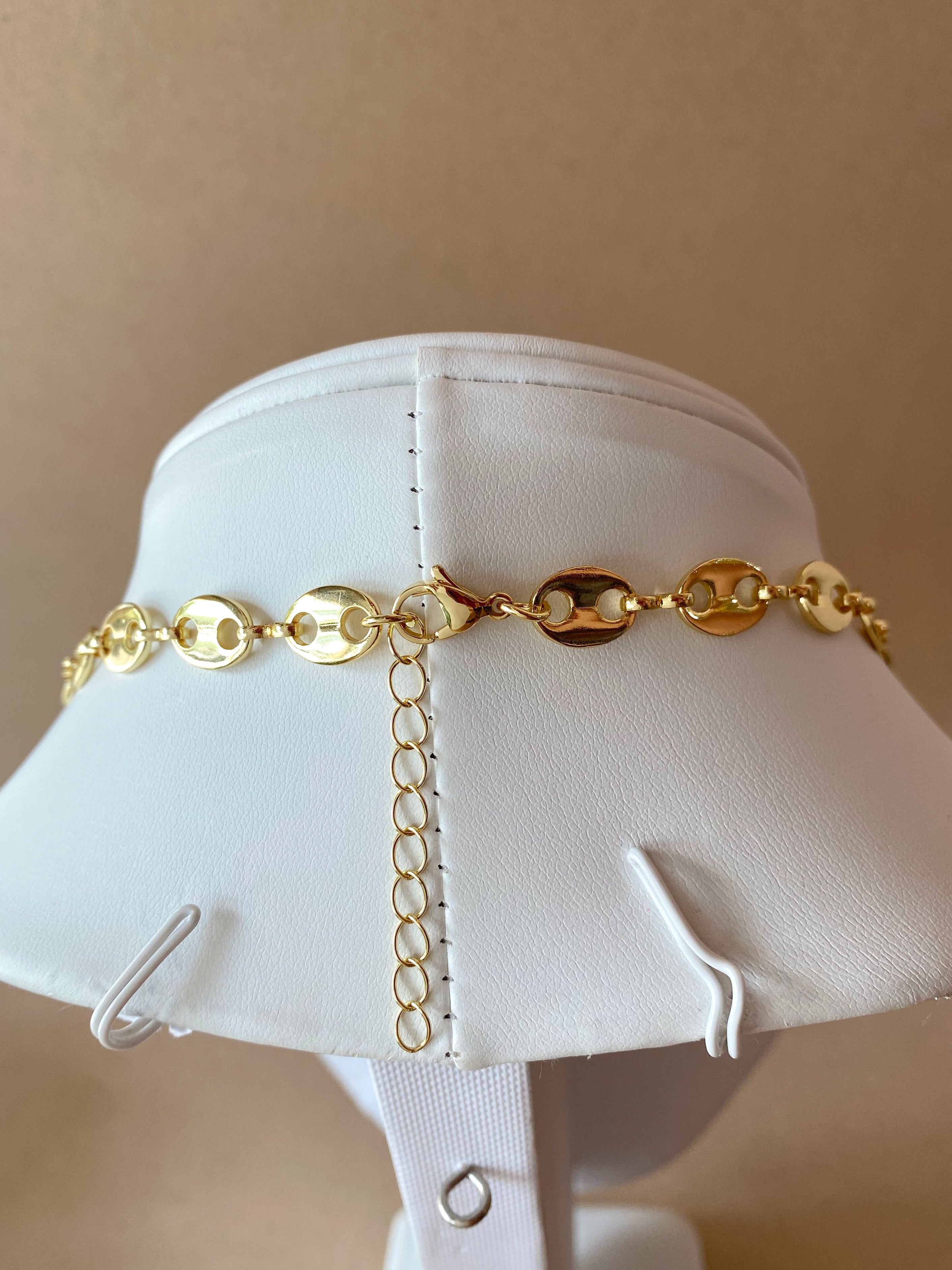 Big Coffee Grain Style Golden Necklace