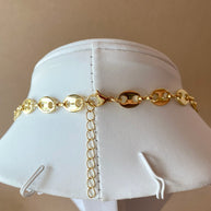 Big Coffee Grain Style Golden Necklace