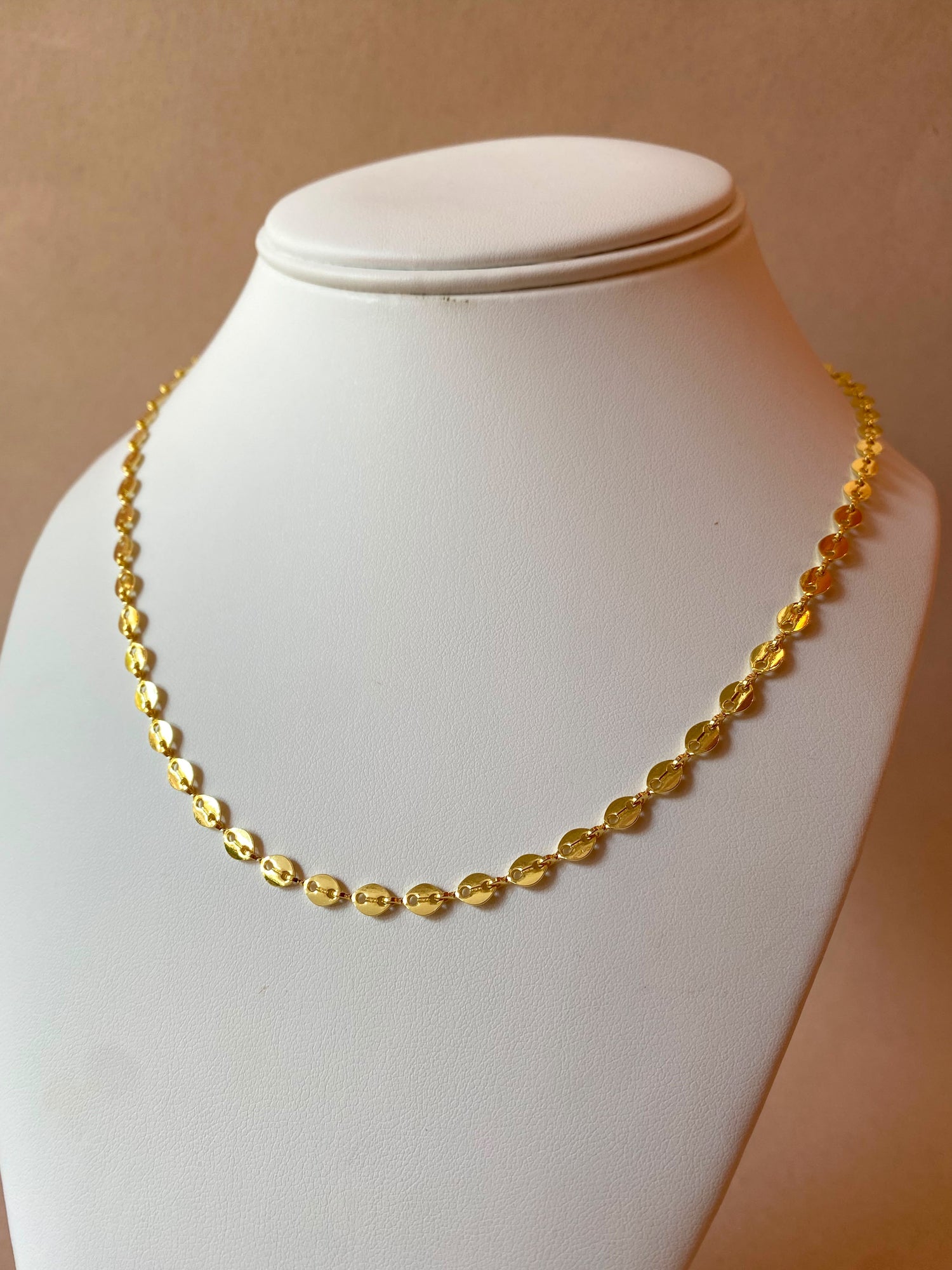 Little Flat Coffee Grain Necklace