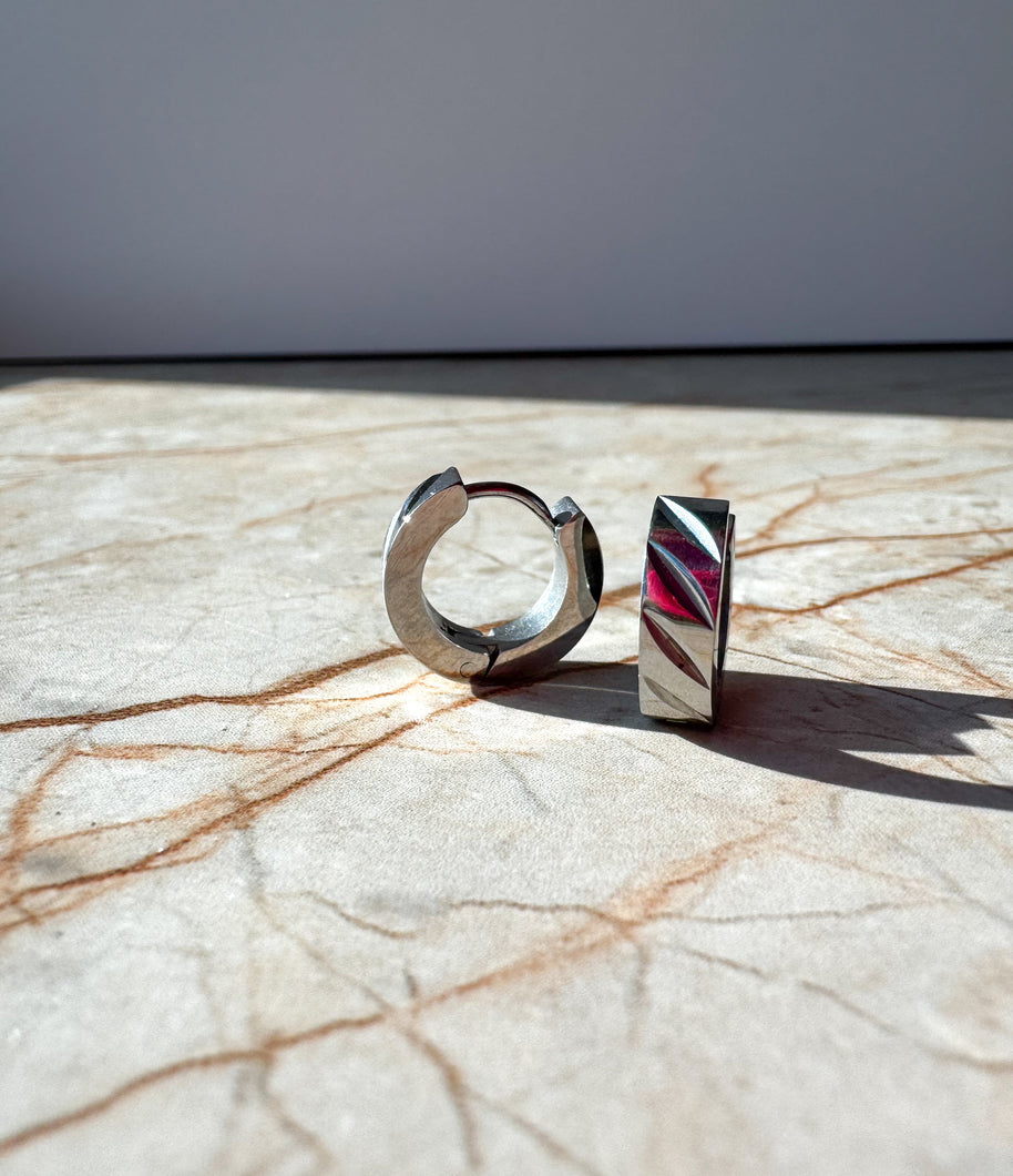 Argollas Plateadas Zirconium