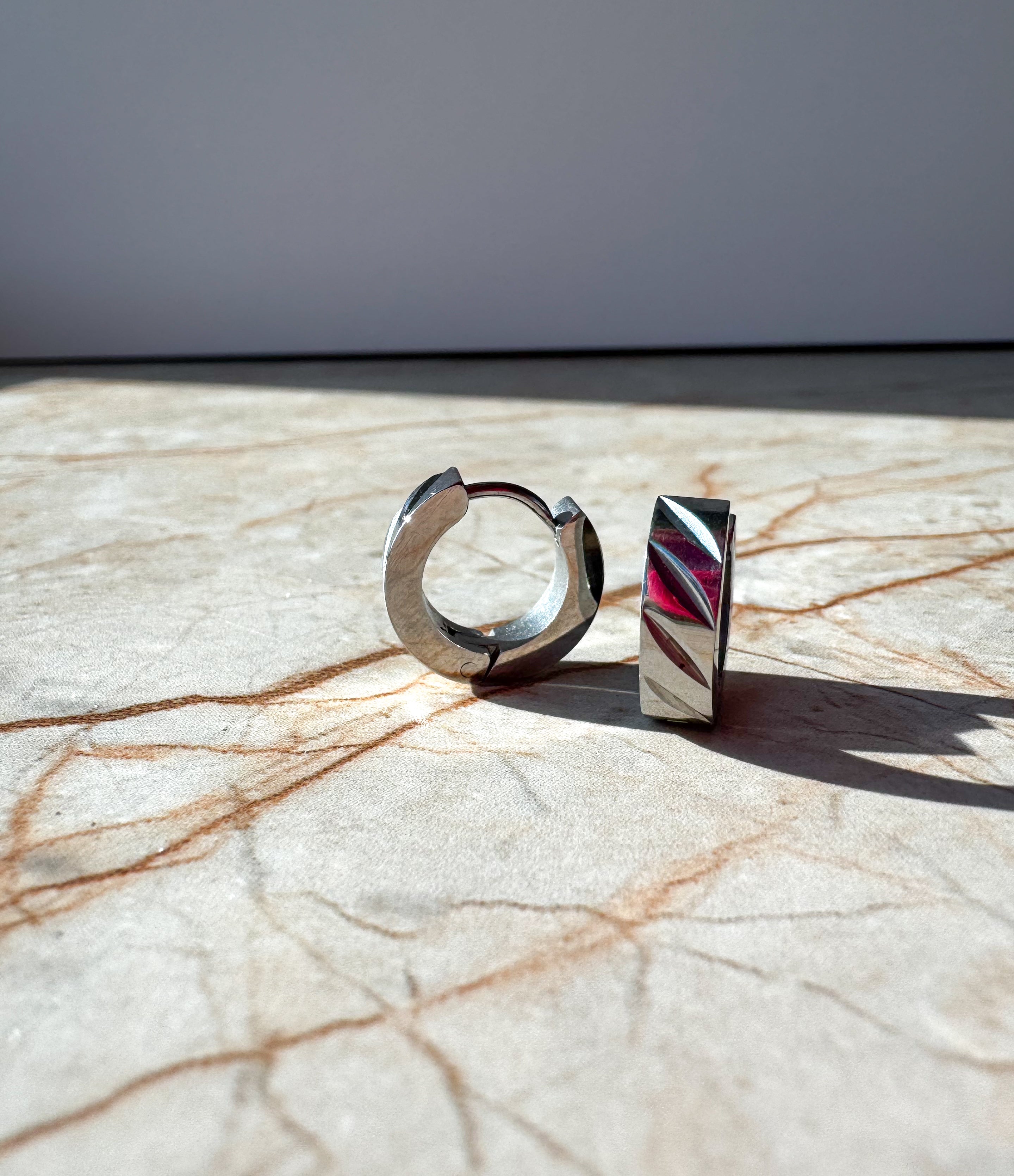 Argollas Plateadas Zirconium