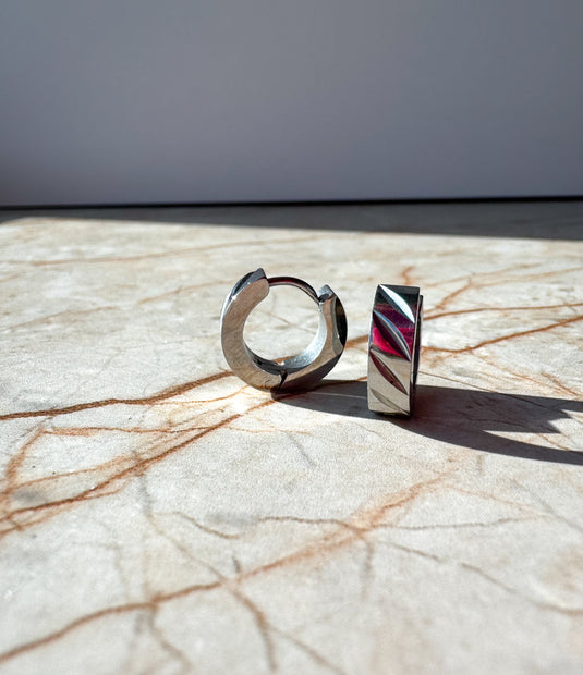 Argollas Plateadas Zirconium