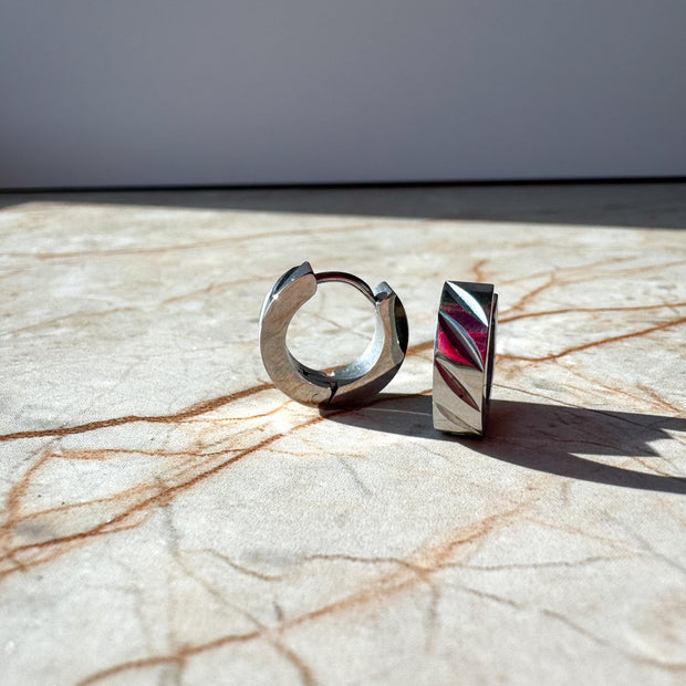 Argollas Plateadas Zirconium